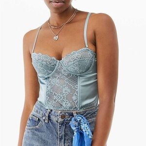 Urban Outfitters Blue Corset Top